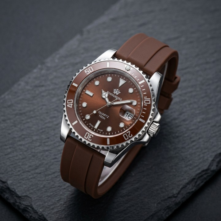 Mens Luxury Sports Wristwatch Stylish Design With Durable Silicone Stra